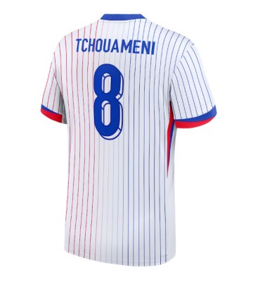 Frankrig Aurelien Tchouameni #8 Udebanetrøje EM 2024 Kort ærmer